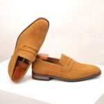 Ponytail Shoe Shine Parlor Men’s Suede Pointed Toe Formal Loafers