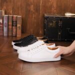Ponytail Shoe Shine Parlor Men’s Leather Casual White Business Sneakers - Image 12