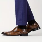 Ponytail Shoe Shine Parlor Men’s Leather Brogue Derby Business Dress Shoes - Image 12