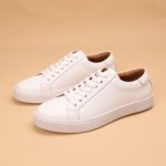 Ponytail Shoe Shine Parlor Men’s Leather Casual White Business Sneakers - Image 9