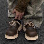 Ponytail Shoe Shine Parlor Men’s Leather Derby Lace-Up Casual Boots