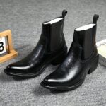 Ponytail Shoe Shine Parlor Men’s Pointed Toe Chelsea Casual Boots - Image 6
