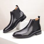 Ponytail Shoe Shine Parlor Men’s Genuine Leather Chelsea Casual Boots
