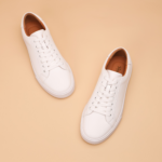 Ponytail Shoe Shine Parlor Men’s Leather Casual White Business Sneakers - Image 2