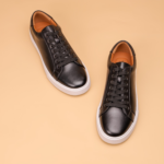 Ponytail Shoe Shine Parlor Men’s Leather Casual White Business Sneakers - Image 5