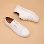 Ponytail Shoe Shine Parlor Men’s Leather Casual White Business Sneakers - Image 13