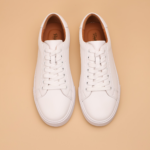 Ponytail Shoe Shine Parlor Men’s Leather Casual White Business Sneakers