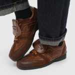 Ponytail Shoe Shine Parlor Men’s Minimalist Leather Casual Lace-Up Sneakers - Image 2