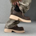 Ponytail Shoe Shine Parlor Men’s Leather Derby Lace-Up Casual Boots - Image 5