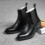 Ponytail Shoe Shine Parlor Men’s Pointed Toe Chelsea Casual Boots