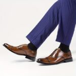 Ponytail Shoe Shine Parlor Men’s Leather Brogue Derby Business Dress Shoes - Image 10