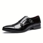 Ponytail Shoe Shine Parlor Men’s Leather Double Buckle Monk Dress Shoes - Image 3
