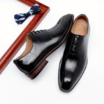 Ponytail Shoe Shine Parlor Men’s Leather Brogue Business Casual Dress Shoes