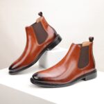 Ponytail Shoe Shine Parlor Men’s Genuine Leather Chelsea Casual Boots - Image 8