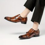 Ponytail Shoe Shine Parlor Men’s Leather Double Buckle Monk Dress Shoes - Image 2